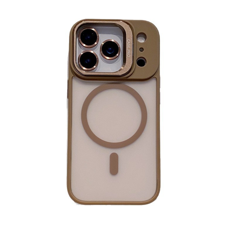 适用iPhone17promax镜头支架手机壳苹果16肤感磨砂15防摔磁吸套14|undefined