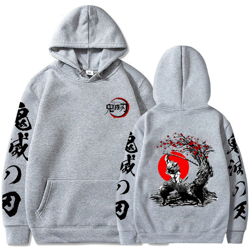 Demon Slayer Hashibira inosuke Holding Hooding Sweatshirts