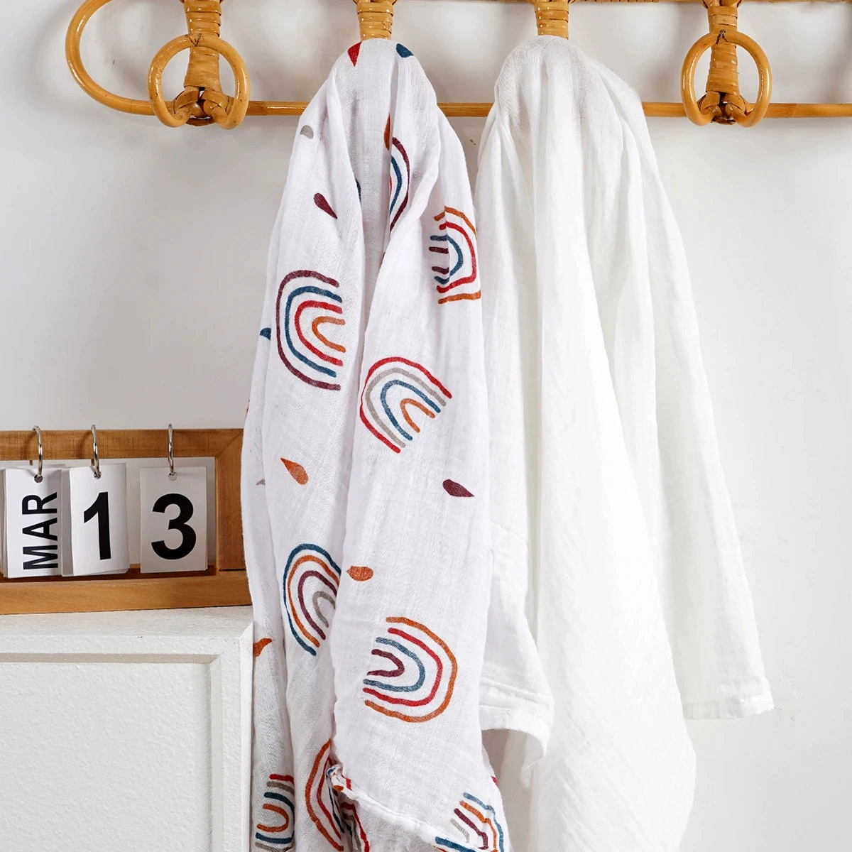 Хлопковое детское банное полотенце