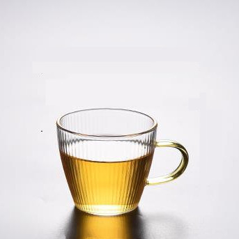 Tetera de vidrio climatizada engrosada patrón vertical tetera de filtro hogar Kung Fu fruta flor tetera juego de té traje