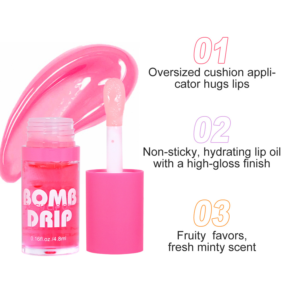 Cross-border e-commerce logo-free hydrating lip oil, light-toned liquid lip gloss, large brush lip oil, lip care Application Scenario