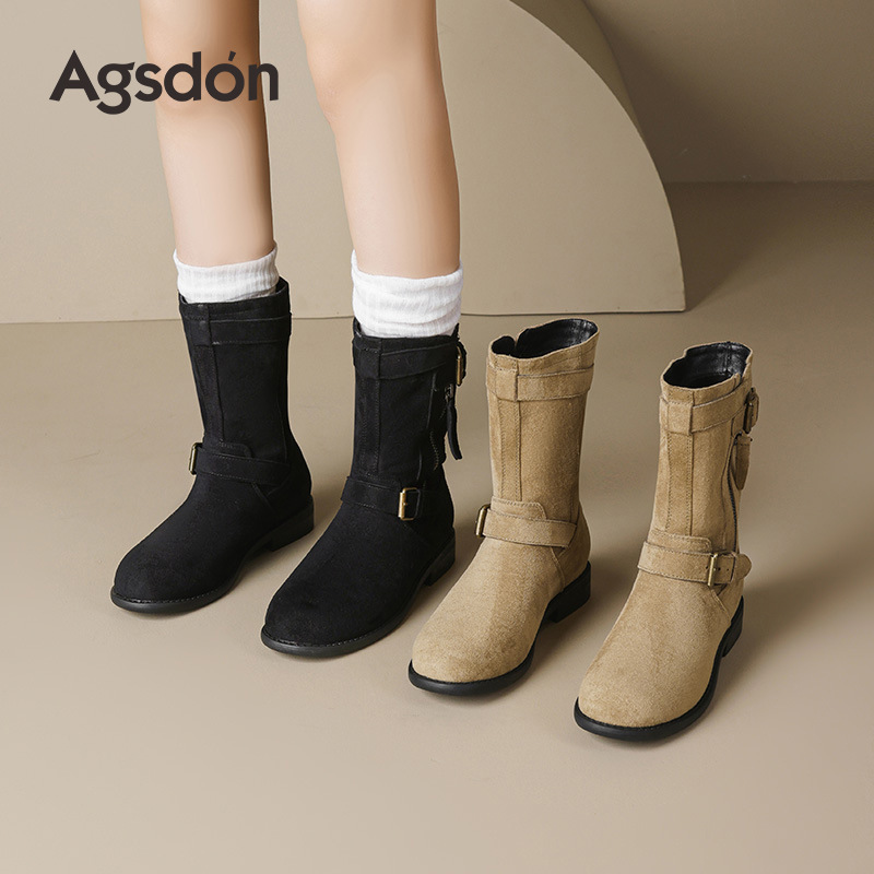 Augusto Lion Denmeillard Martin botas mujeres 2026 nuevo otoño botas marrones botas de vaquero retro occidental