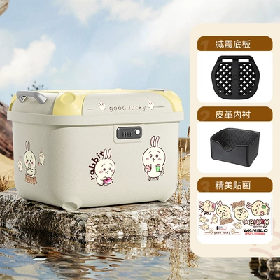 Storage Trunk, Electric car tail box - beige-lining-yellow-bunny-single-tail-box