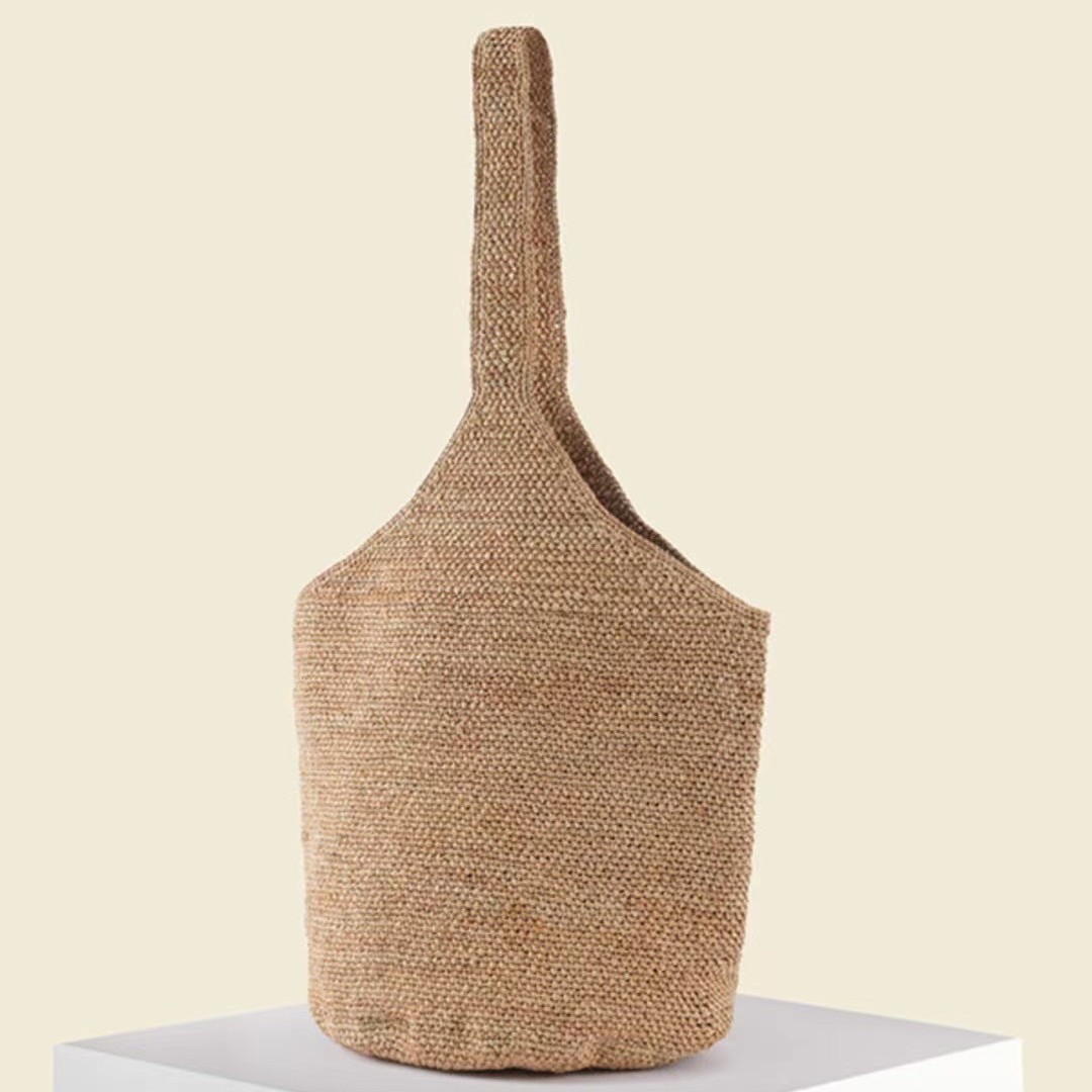 Women's Summer Fashion Raffia Woven Tote Bag - Large Capacity Shoulder Bag For Beach Vacation & Travel Bucket Bag - Thumbnail 4