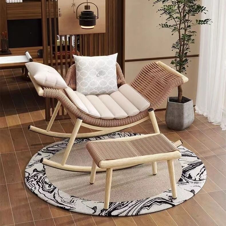 Outdoor imitation rattan chair, rocking chair, recliner, home living room lazy sofa chair, balcony rattan single-person rocking chair Outdoor imitation rattan chair, rocking chair, recliner, home living room lazy sofa chair, balcony rattan single-person rocking chair