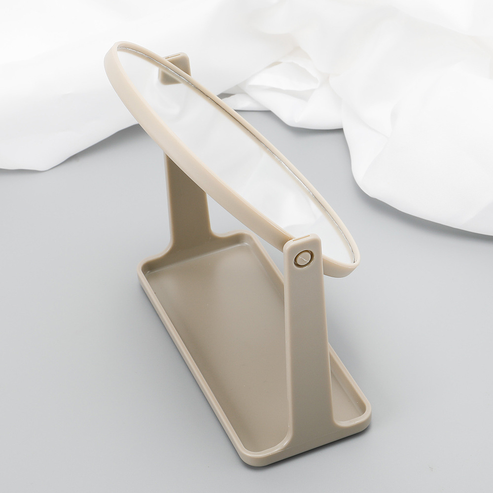 Espejo de maquillaje espejo de escritorio vestidor hogar dormitorio nórdico giratorio simple redondo de un solo lado espejo