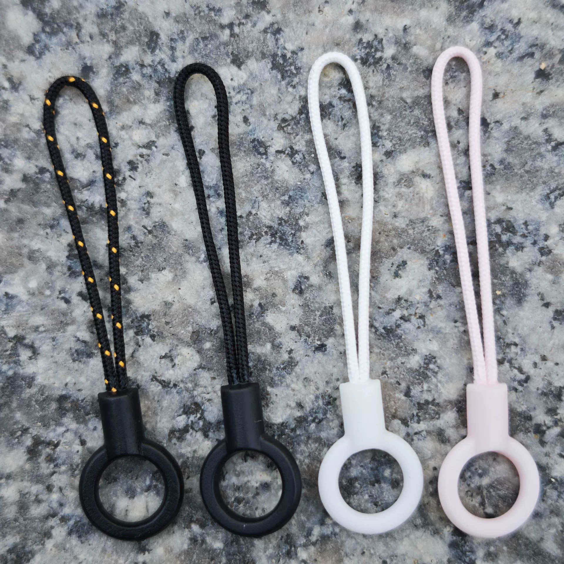 Черный маленький круглый ремешок для мобильного телефона, маленькая веревочная головка, слинг для мобильного телефона, аксессуары для мобильного телефона U-диска, декоративный ремешок для чехла для мобильного телефона