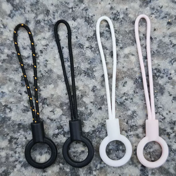 Black Small Circle Mobile Phone Lanyard Small Rope Head Mobile Phone Sling Mobile Phone U Disk Accessories Decorative Mobile Phone Case Lanyard