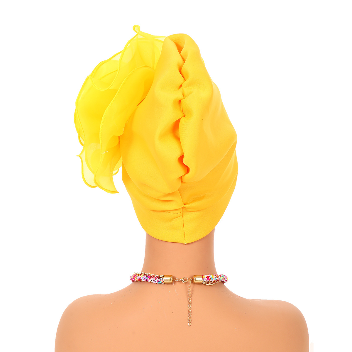 Muslim hat Stylish side large flowers African national characteristics baotou hat headscarf hat_viptrois.com