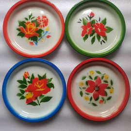 S老式搪瓷茶盘子怀旧饭店大盘鸡鱼水果麻辣烫菜盘托盘耐高温铁瓷R