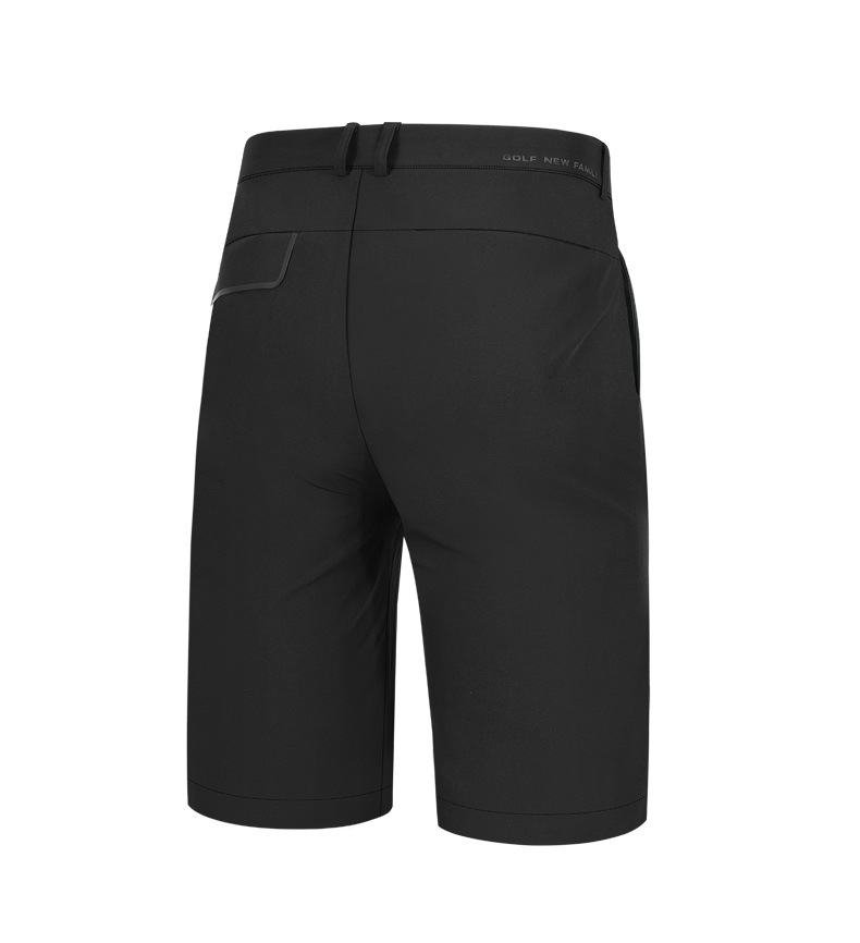 Quần short golf nam thể thao mùa hè co giãn cao thoáng khí — KUZ075 màu trơn quần short màu đen, KUZ075 màu trơn quần short màu xám chi tiết 9