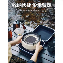 户外露营炉具野外便携式燃气炉卡式炉煤气炉红外线猛火炉防风炉头