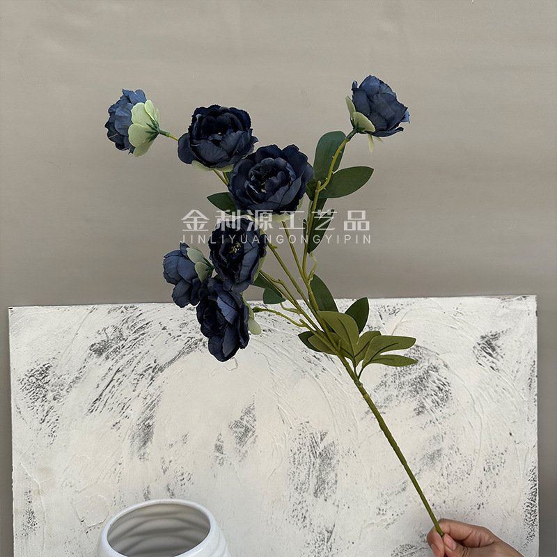 Dark blue exquisite peony