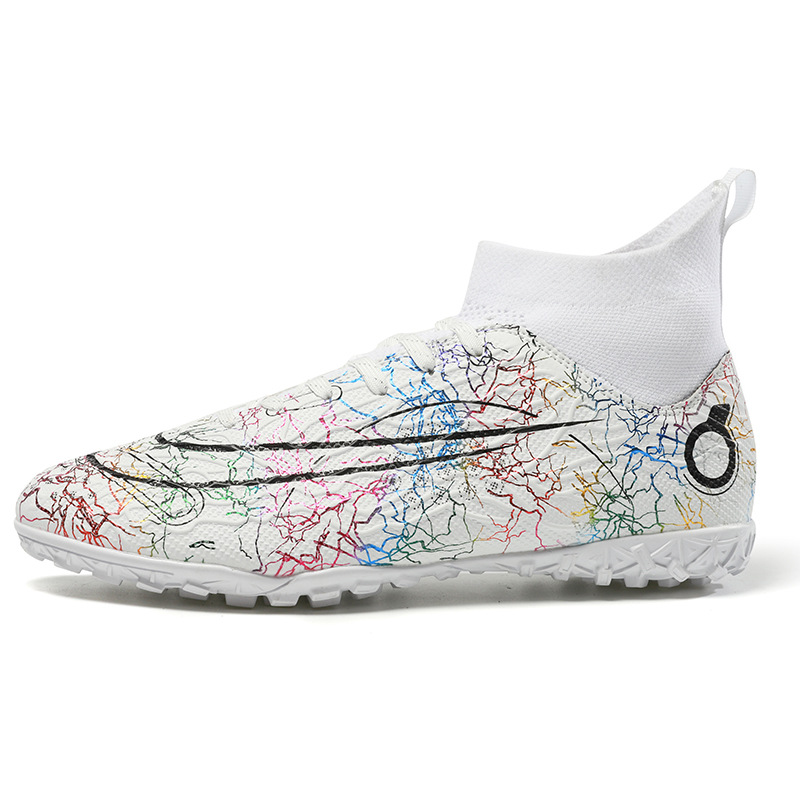 2022 transfronterizo más el tamaño Nuevo FGTF transpirable de los hombres de alta superior de uñas largas y cortas zapatos de fútbol zapatos de entrenamiento de hierba zapatos de fútbol