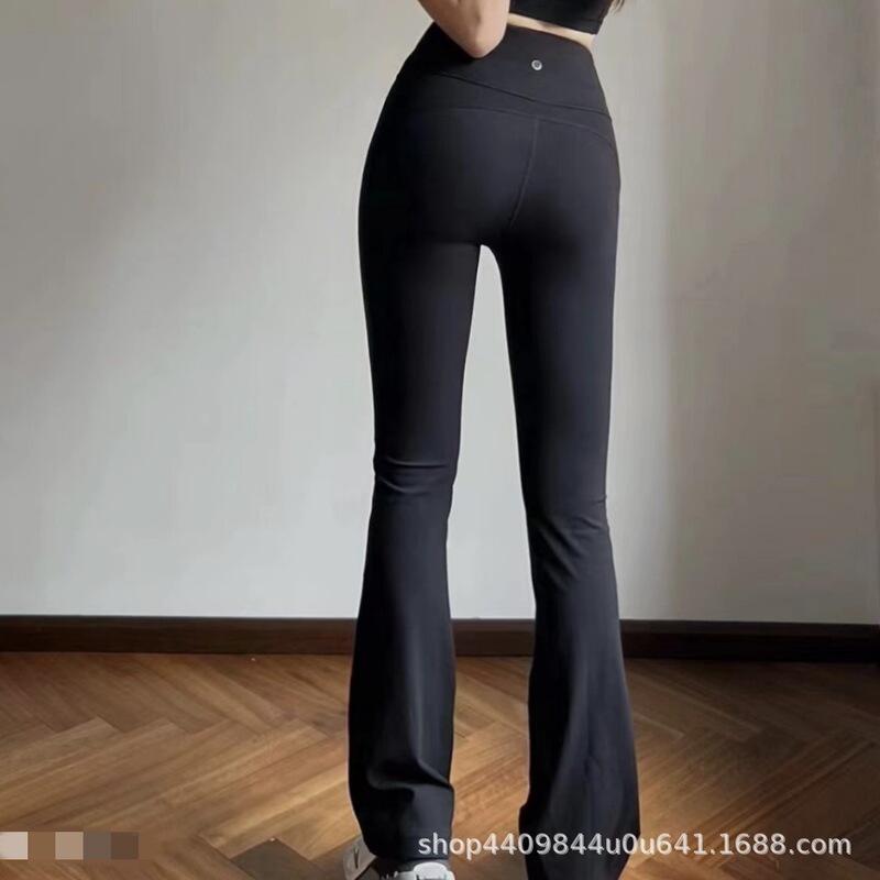 Lulu Original Groove Flared Pants High Waist Butt-Lifting Yoga Pilates Fitness Slimming Naked Feel Sports Wide-Leg Pants Lulu Original Groove Flared Pants High Waist Butt-Lifting Yoga Pilates Fitness Slimming Naked Feel Sports Wide-Leg Pants