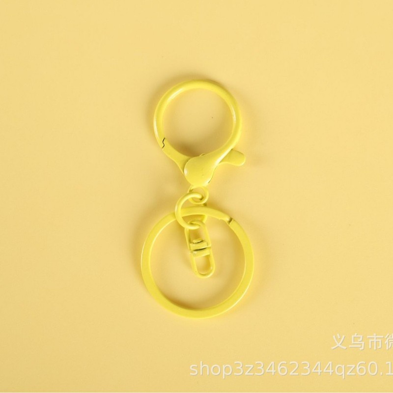 彩色烤漆钥匙圈锌合金8字龙虾扣3件套DIY钥匙扣箱包玩具挂扣配件|undefined