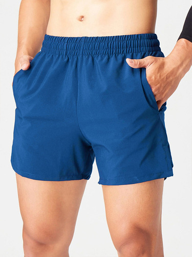 Summer Men's Sport Shorts Outer Wear American Thin Quick-Dry Pants Men Invisible Zipper Pouch Track Training Three-Piece Shorts