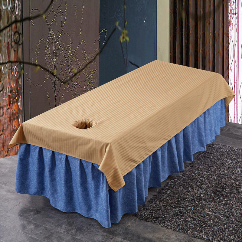 Pure Cotton Hospital Bed Sheet Single White Massage Towel Health Massage with Hole Curtain SPA Xu Xiao