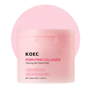 Koec Powder Pdrn Collagen Moisturizing Cotton Pads 70Pcs Hydrating Moisturizing Cleansing Gel Cotton Pads Cross-Border Hot Model Wholesale