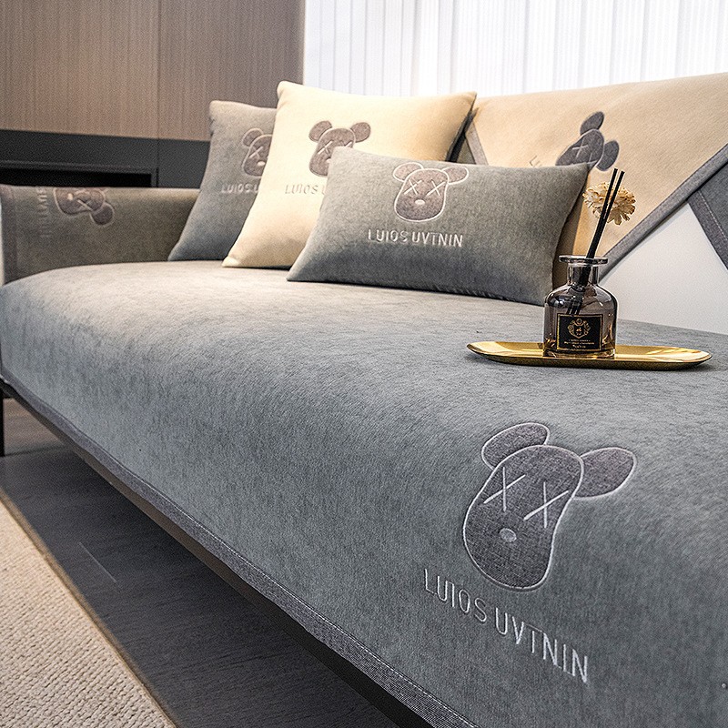 Chenille sofa cushion four seasons universal sofa cover cloth non-slip simple sofa cover all-inclusive high-grade cushion