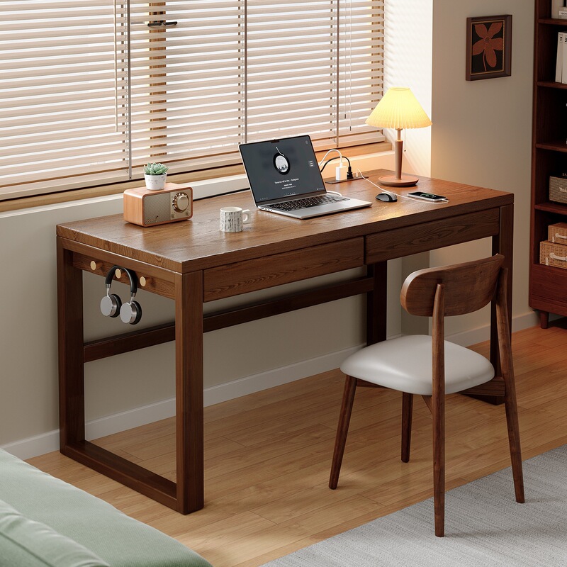 All-solid wood desk for students, home use writing and study desk with drawers, bedroom office desk, work desk, computer desk All-solid wood desk for students, home use writing and study desk with drawers, bedroom office desk, work desk, computer desk
