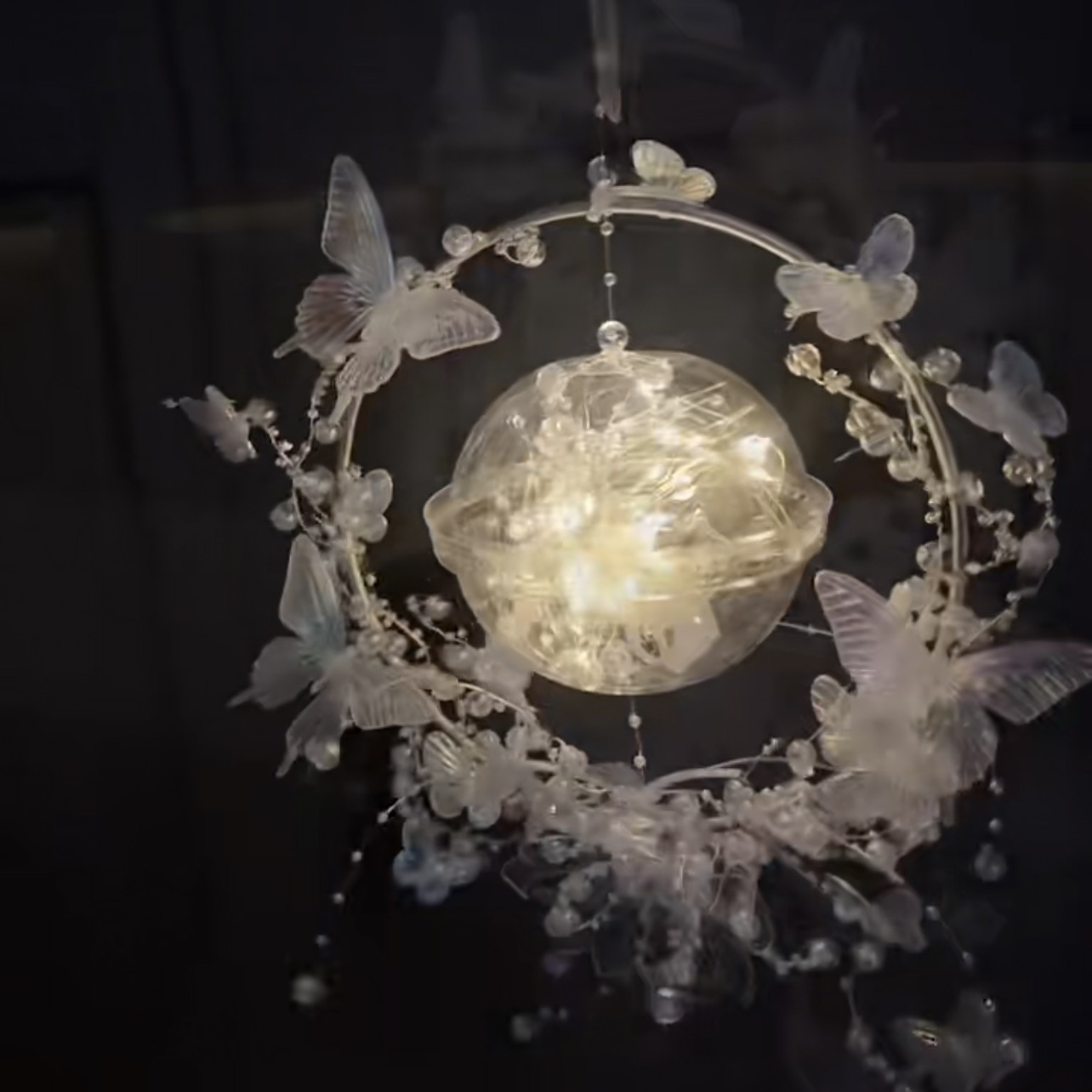 手工DIY創意製作發光夢幻蝴蝶月球小夜燈材料包手提燈送閨蜜女友