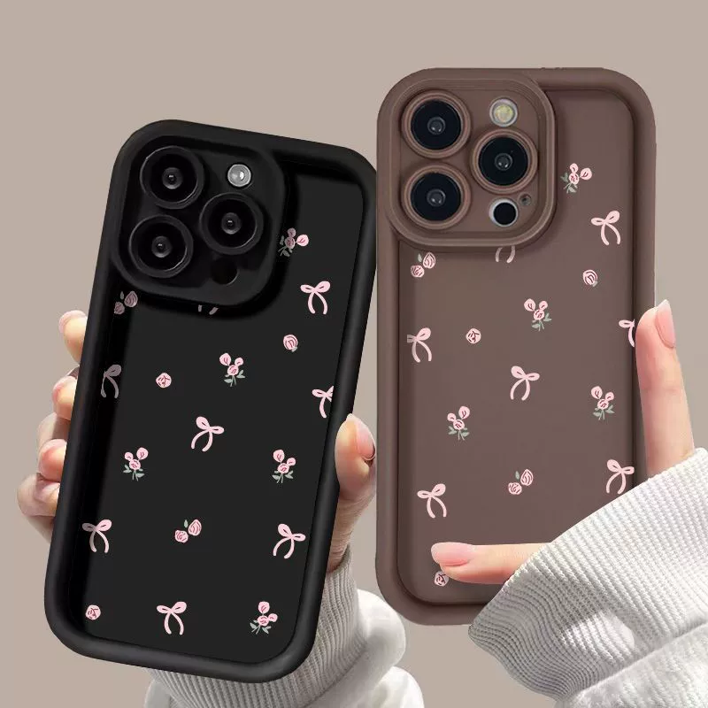 Apple, чехол для телефона с бантом фуксия, матовый iPhone 13, iphone, 15
