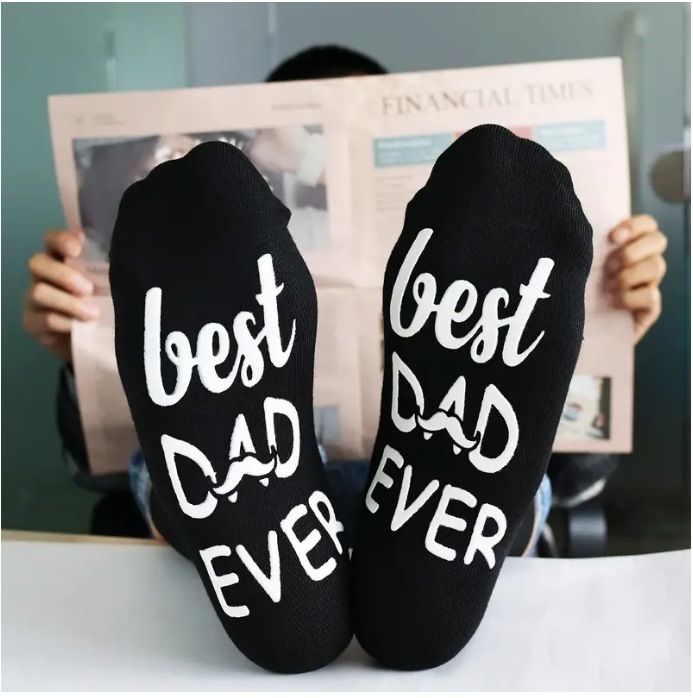 Zhuji Non-Slip Floor Socks with Rubber Dots, Men's Popular Cross-Border Pure Cotton Mid-Calf Socks, Father's Day Gift Socks