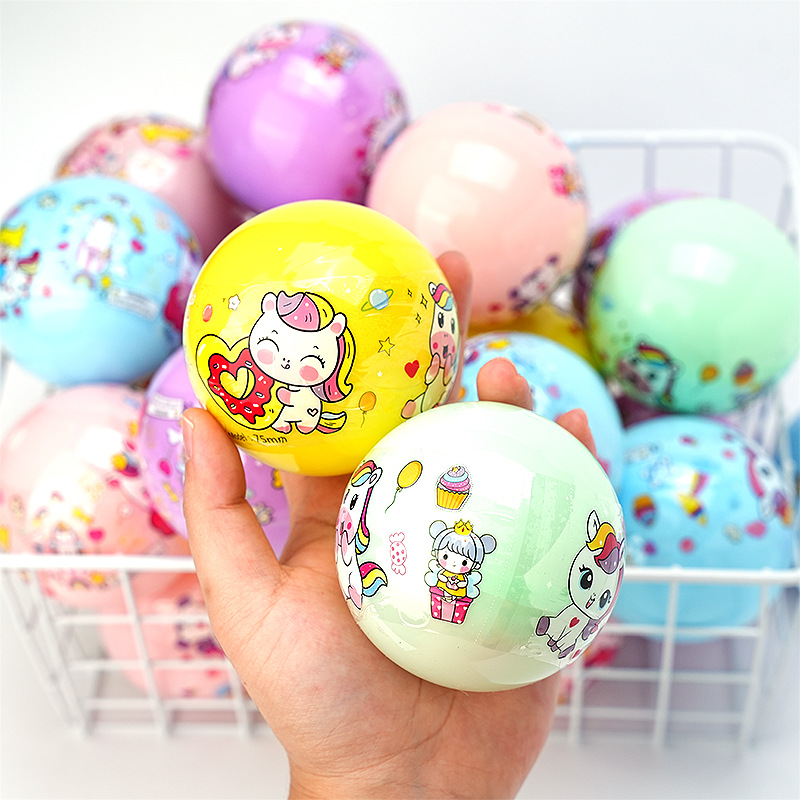 Hot Selling 75mm Gashapon Full Color Laminated Gashapon Kidsren's Gashapon Machine Toy Reward Small Gift Gashapon Ball Wholesale