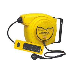 Eagle Seal 12.15m Electric Drum Automatic Retractable Power Strip Socket Reel Winder Hanging Wheel