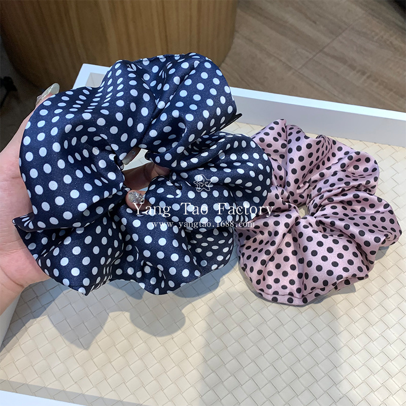 Nuevo azul tibetano punto de onda anillo de cabello intestino grande mostrando temperamento blanco simple de alto grado anillo de cabello cabello cuerdas de cabello adornamiento para el cabello