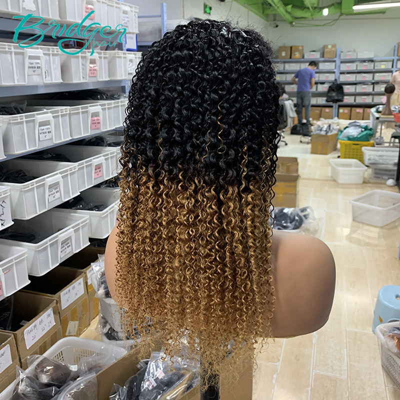 13*4 stitching lace frontal real hair T1b/30 new Human Hair wigs_voghion.com