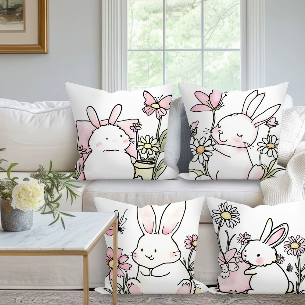 (Cross-border trading), cute rabbit, pillow, pillowcase, sofa for bed