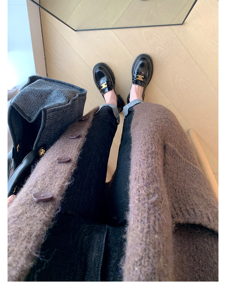 葡萄妈Studiolee英伦风小皮鞋女小金扣圆头一