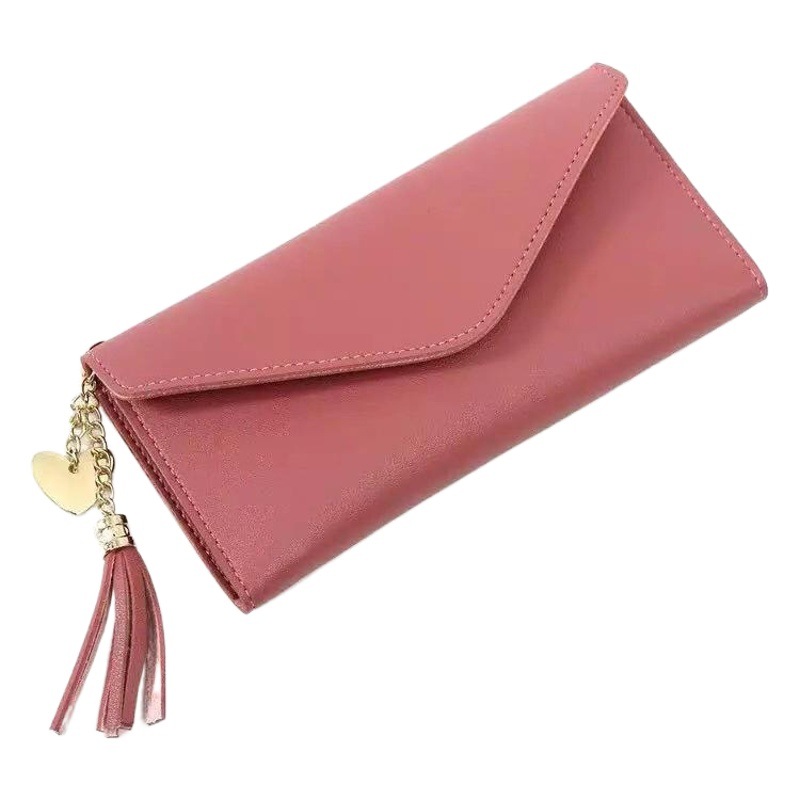 Cross-Border 2026 New Model Women's Long Wallet, Korean Style Large Capacity Clutch Bag, Ultra-Thin Multi-Card Slot Pu Wallet