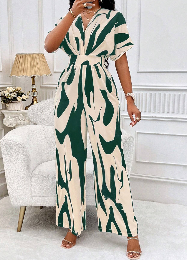 Women's Daily Bodysuits Casual Stripe Full Length Printing Jumpsuits display picture 21