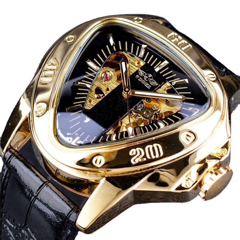 2026 Dropshipping Men's Fashion Casual Hollowed-Out Winner Triangular Large Dial Automatic Mechanical Watch Wholesale_voghion.com