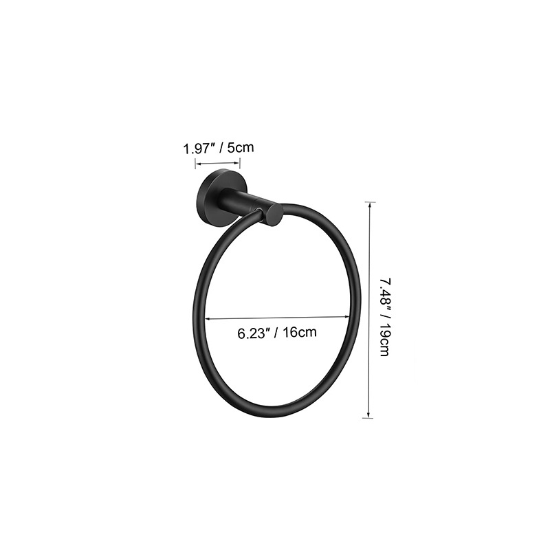 Baño transfronterizo Juego de colgantes de oro cepillado de acero inoxidable Barra de toalla Anillo de toalla Soporte de rollo de papel Gancho para ropa Kit de baño