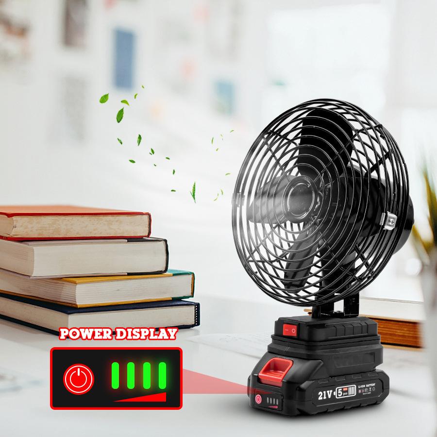 Camping artefacto recargable de gran capacidad ventilador eléctrico de litio al aire libre ventilador eléctrico portátil pasto interfaz