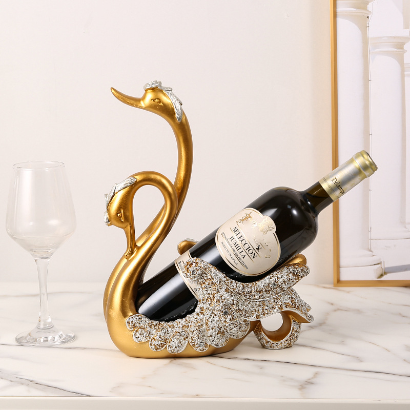 Light extravagance swan Wine rack Simplicity originality Arts and Crafts Decoration household Restaurant Wine cabinet champagne Wine Display rack