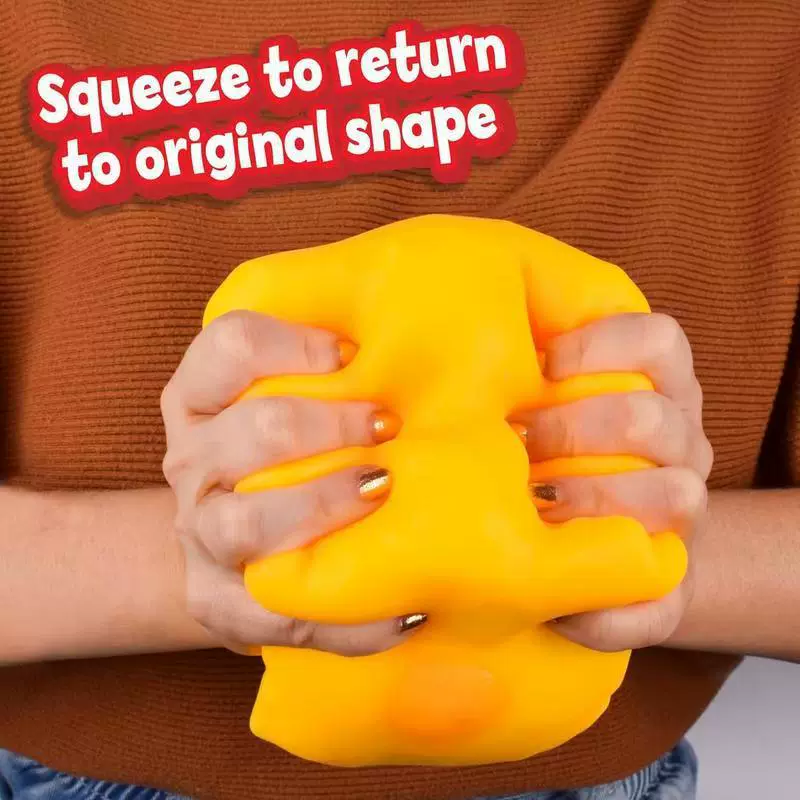 Hot new product: Soft cheese block - yellow, shapeable stress relief toy with squeezing function