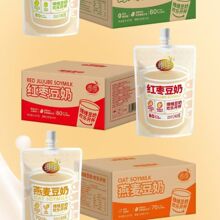 植物蛋白豆奶儿童原味240ml独立袋装含花生核桃红枣批发工厂外贸