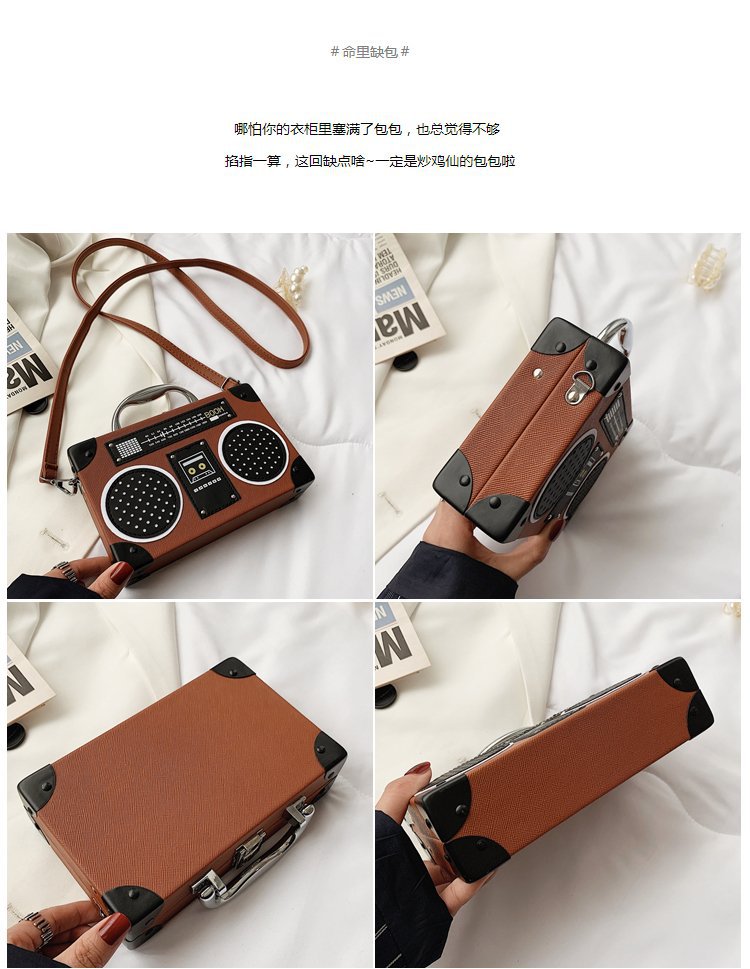 262g Weight Pu Leather Lining Material Zipper Closure Type Single Shoulder Strap Strap Type Crossbody Bag Bags Type Casual Occasion Polyester Material Camera Pattern All Seasons Season Women's Gender Streetwear Style Square Shape Light Brown, Red, Black Color Small Size Small Streetwear Zipper Crossbody Bag Creative Personality And Funny Handbag 9