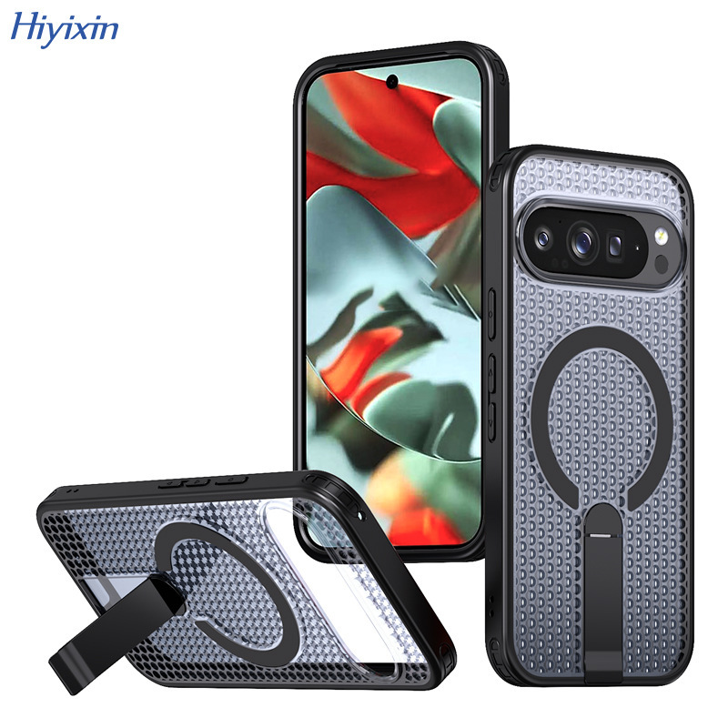 Suitable for Google Pixel 9 Fanxing Cellular Cooling Phone Case Google10A Stand Magnetic Anti-Fall Protective Cover