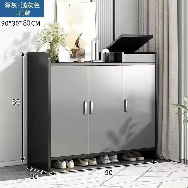 鞋柜鞋架门口楼道走廊鞋子收纳柜家用进门靠墙加高多层柜子储物柜|undefined