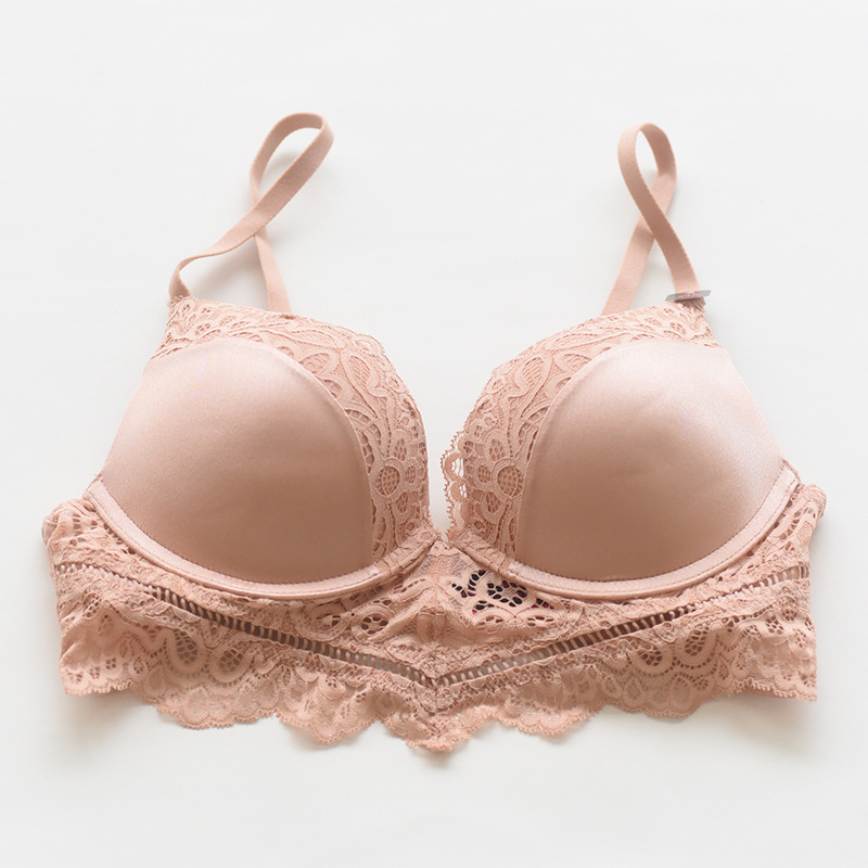 Canada LS thick Cup underwear sexy comfortable with steel ring push up anti-sagging bra cartoon thin waist bra