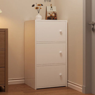 Simple Storage Rack with Cabinet Door Living Room Bedroom Wall Multi-Layer Storage Shelf Narrow Cabinet Floor-Standing Storage Rack Wholesale