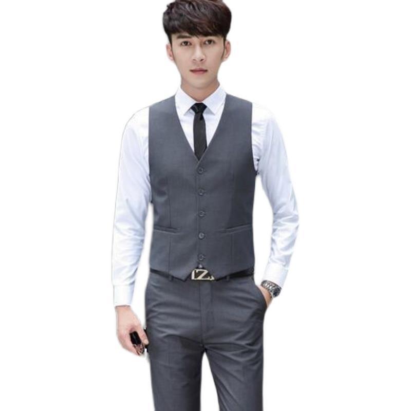 スーツのベストスーツの男性の新型のアイロンをかけない男性のスーツのベストのベストの馬は韓国版の修身の肩のカジュアルなズボンの潮を挟みます。