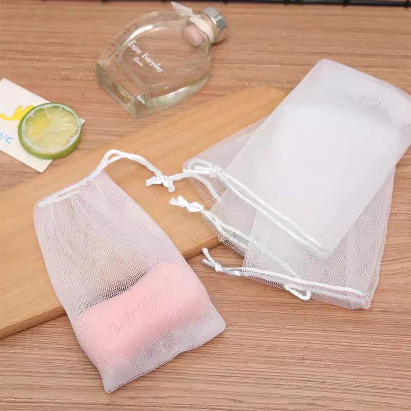 Multi-Purpose Double-Layer Foaming Net for Face Washing, Facial Cleanser Foaming Net, Soap Bag, Mesh Bag, Foaming Net Manufacturer Wholesale