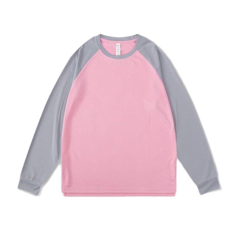 Calentamiento americano uniformes de baloncesto de color sólido cuello redondo deportivo camiseta de manga larga larga suelta secado rápido entrenamiento de sudor para hombres y mujeres fitness